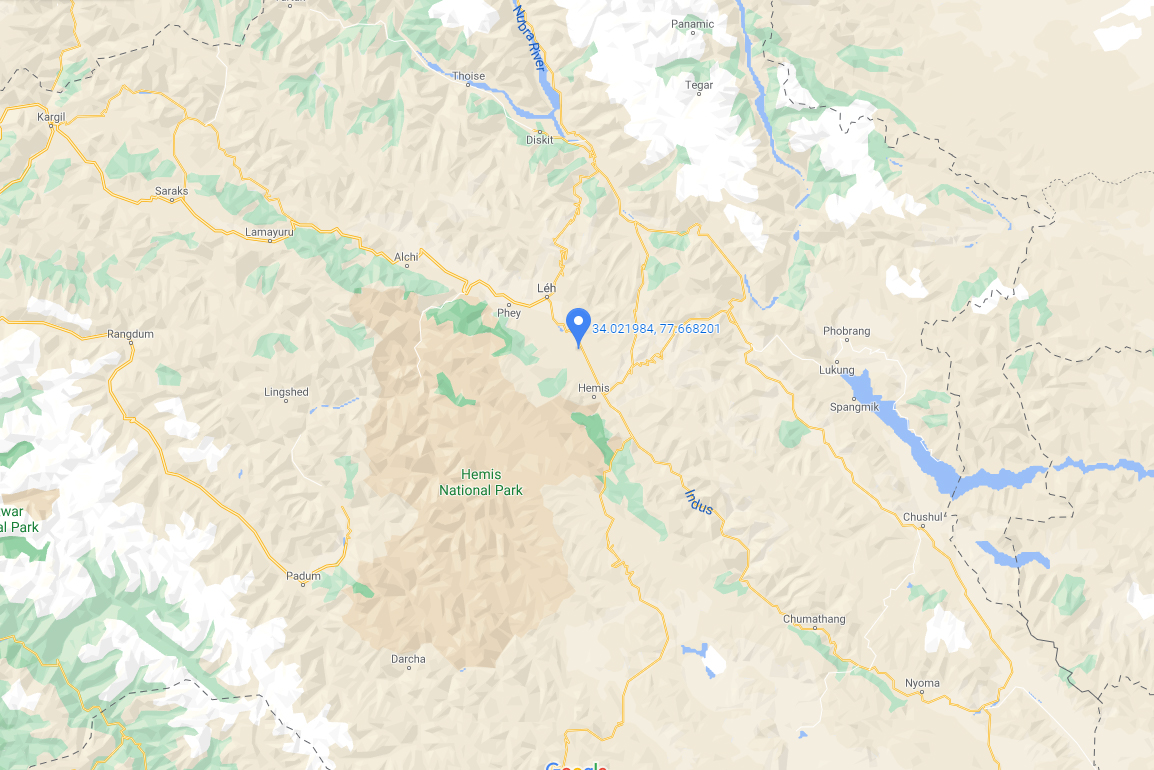 Fotka - podzimní Indus - mapa